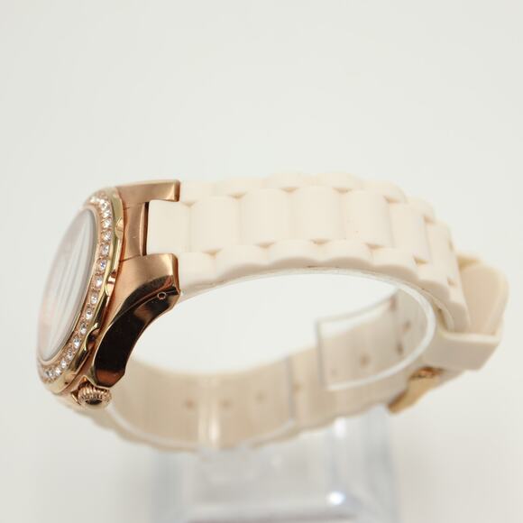 Invicta Angel Rose Gold Tone White 38mm Watch Calendar Silicone w New Battery main image 2